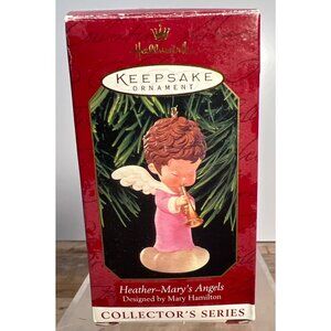 Hallmark Keepsake Ornament Heather Marys Angels Collectors Series Pink Angel Hol